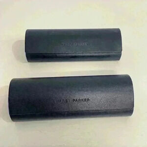 Warby Parker Set‎ Two Eyeglasses Cases Flap Magnetic Closure Hard Shell